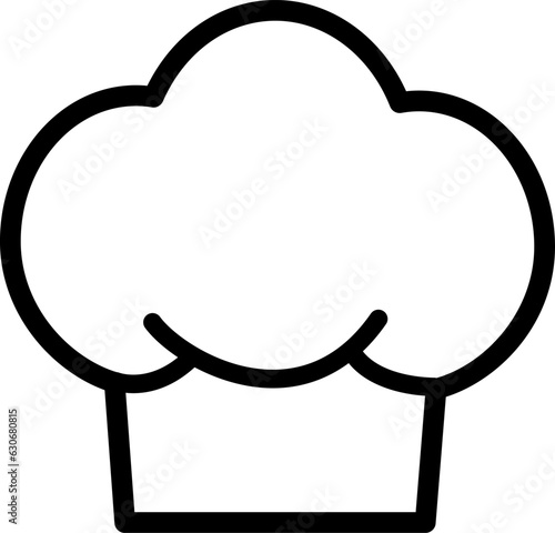 A simple chef hat icon for logos, websites and apps. A simple chef hat icon. Simple flat design for apps and websites. Vector illustration in the style of drawing by hand.