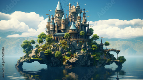 Magical floating castle