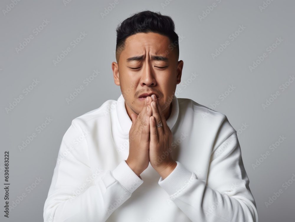 30 years old asian man in emotional dynamic pose 30 years old asian man in emotional dynamic pose
