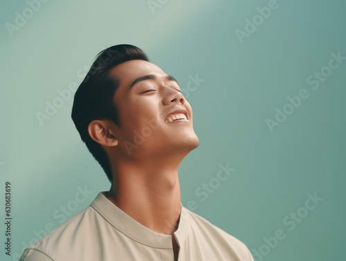 30 years old asian man in emotional dynamic pose