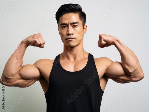 30 years old asian man in emotional dynamic pose