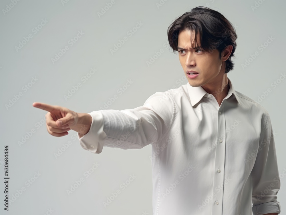 30 years old asian man in emotional dynamic pose 30 years old asian man in emotional dynamic pose