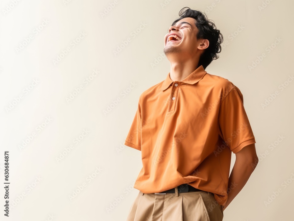 Obraz premium 30 years old asian man in emotional dynamic pose