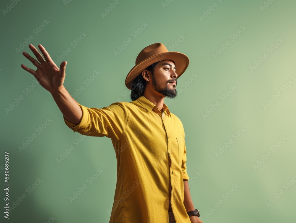 Photo shot of 30 years old asian man in emotional dynamic pose Photo shot of 30 years old asian man in emotional dynamic pose