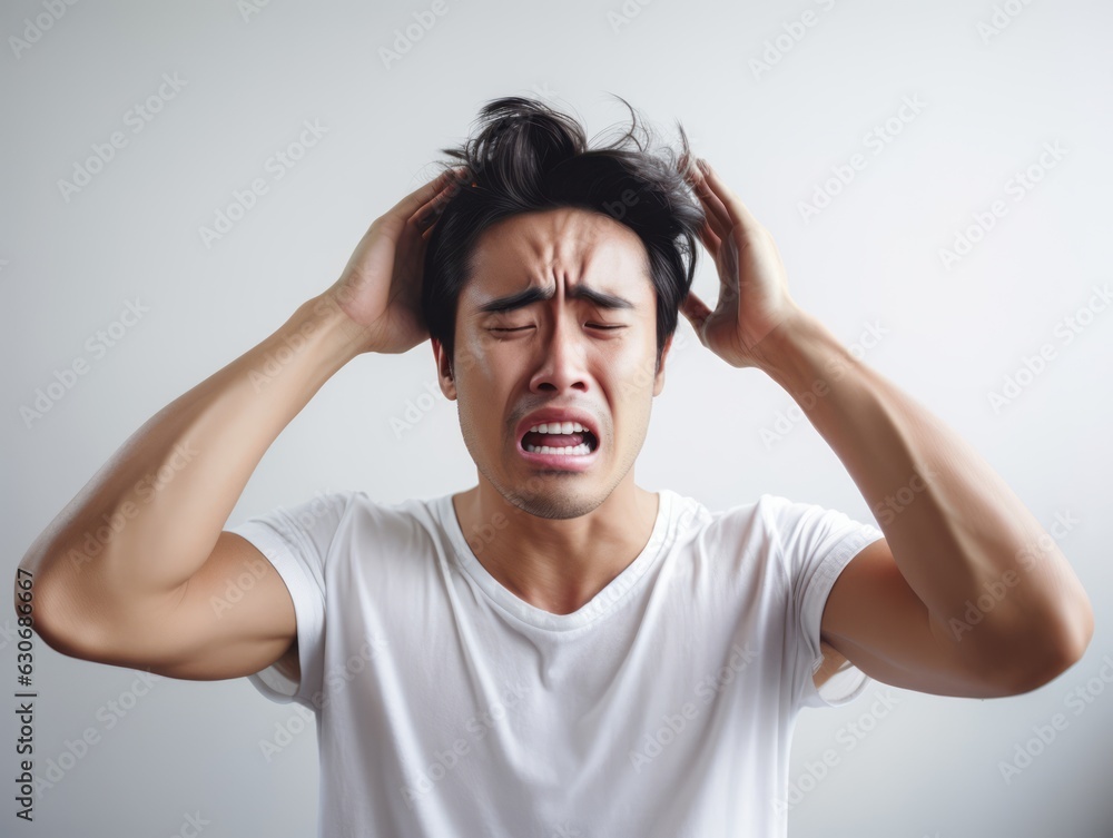 Asian man emotional dynamic gestures Asian man emotional dynamic gestures
