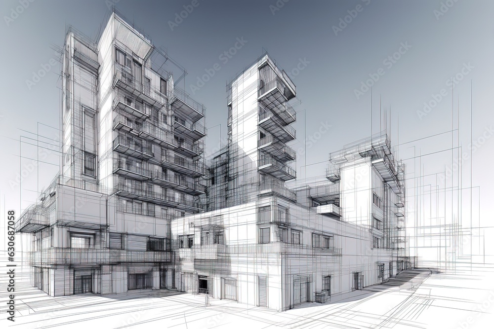 architecture building constructio. Generated AI architecture building constructio. Generated AI