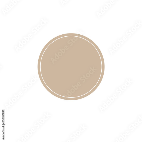 Gold circle label 