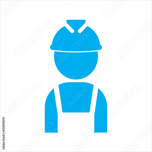 worker in hardhat icon vector illustration symbol