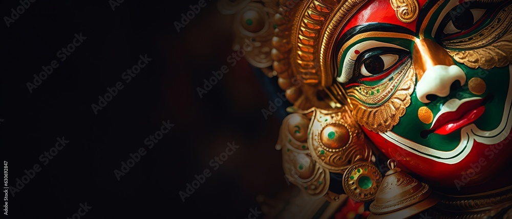 kathakali  dance face mask, Indian culture