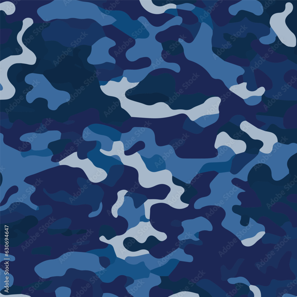 Camouflage seamless pattern. Trendy style camo, repeat print. Vector illustration. Khaki texture, perfect for military army design
