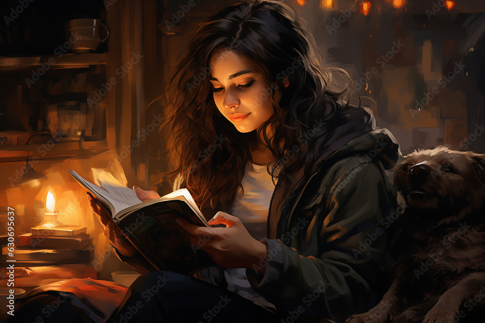 engaging in cozy indoor activities on a rainy day, such as reading or enjoying hot beverages Generative AI engaging in cozy indoor activities on a rainy day, such as reading or enjoying hot beverages Generative AI