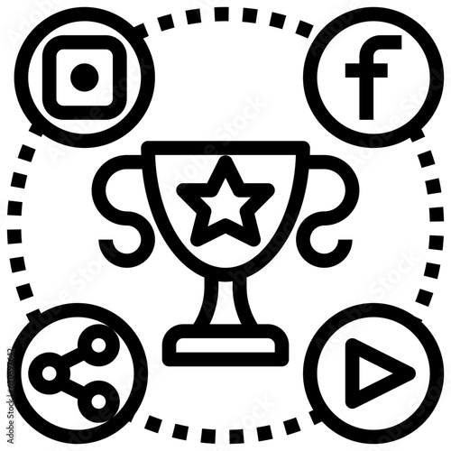 contest line icon,linear,outline,graphic,illustration