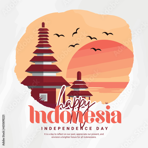 Indonesia independence day or dirgahayu kemerdekaan Indonesia Soical Media Post Banner photo