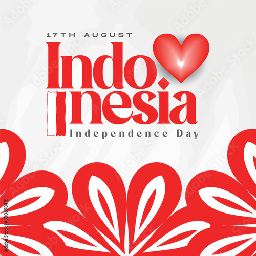 Indonesia independence day or dirgahayu kemerdekaan Indonesia Soical Media Post Banner photo