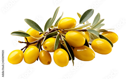 Isolated jojoba on White Background, Generative Ai photo