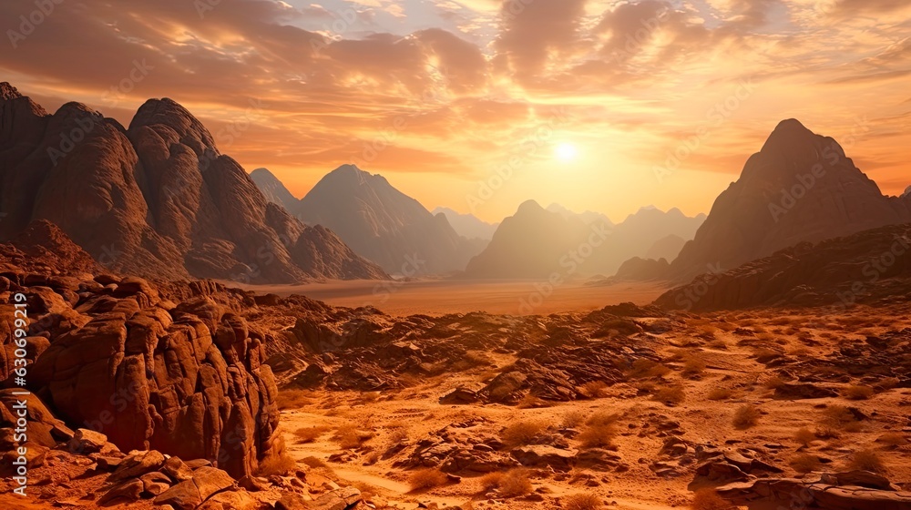 Mount Sinai: A Breathtaking African Landscape of Adventure and Desert Beauty: Generative AI