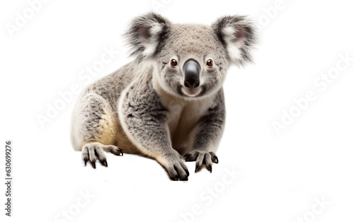 An illustration of a koala isolated on a white background, Generative Ai