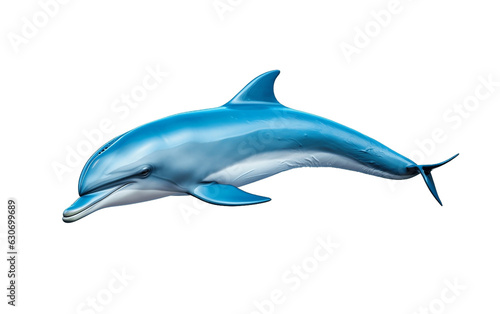 Isolated Dolphin on White Background  Generative Ai