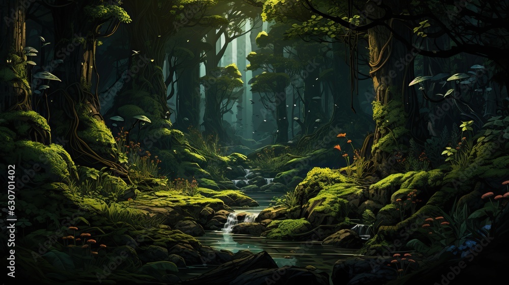 forest landscape ai generated
