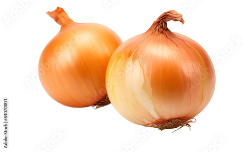 An illustration of an onion isolated on a white background, Generative Ai
