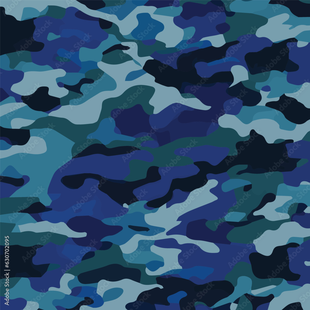 Camouflage seamless pattern. Trendy style camo, repeat print. Vector illustration. Khaki texture, perfect for military army design