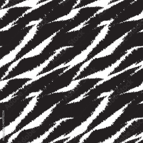 Monochrome Abstract Brush Strokes Seamless Pattern Design