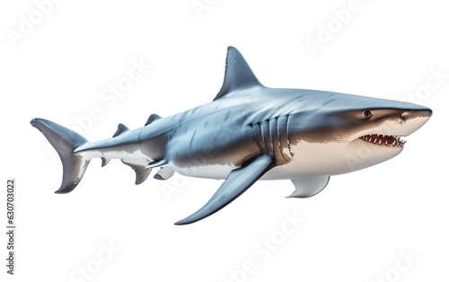 An illustration of a shark isolated on a white background  Generative Ai
