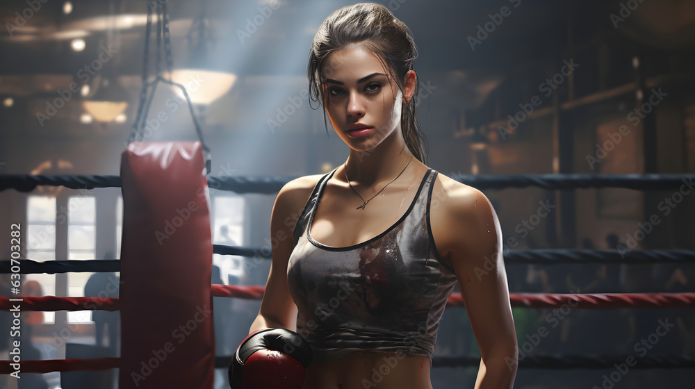 Fototapeta premium woman in gym