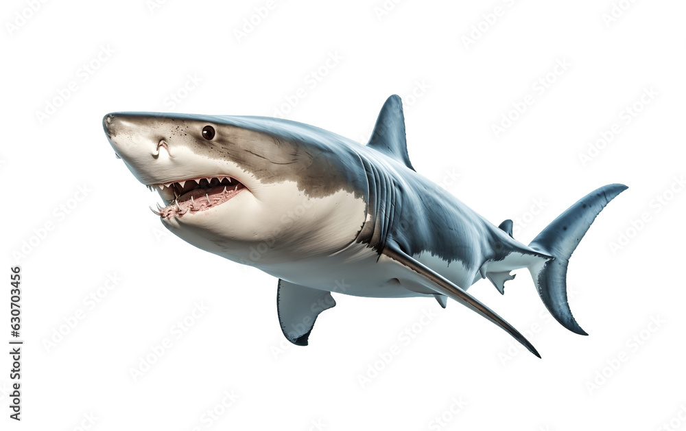 Fototapeta premium Shark isolated on a white background 