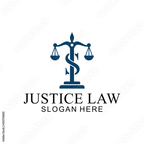 law logo with pillars of justice symbol concept, creative premium of lawyer and law office