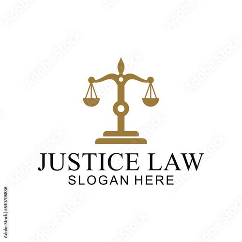 law logo with pillars of justice symbol concept, creative premium of lawyer and law office