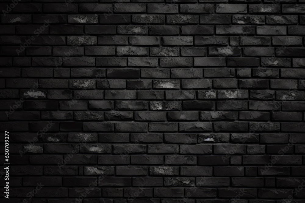 Black brick wall, background for black friday and promotion. Generative AI