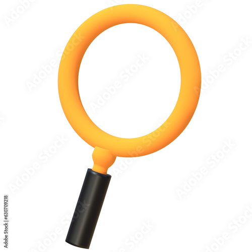 magnifying glass isolated on white or business and e-commerce
