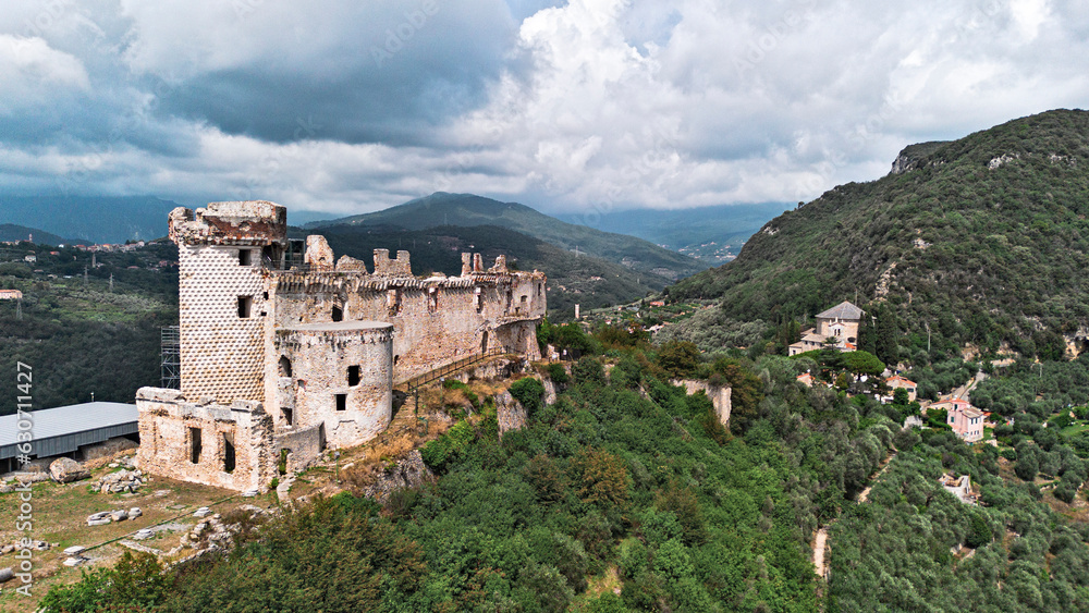 In the village of Finale Ligure, there are the historic ruins of Castel Govone.