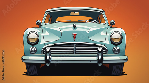 Very realistic vector illustration of a vintage car