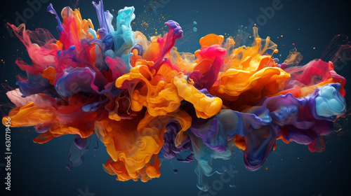 A colorful substance is floating in the air © cac_tus