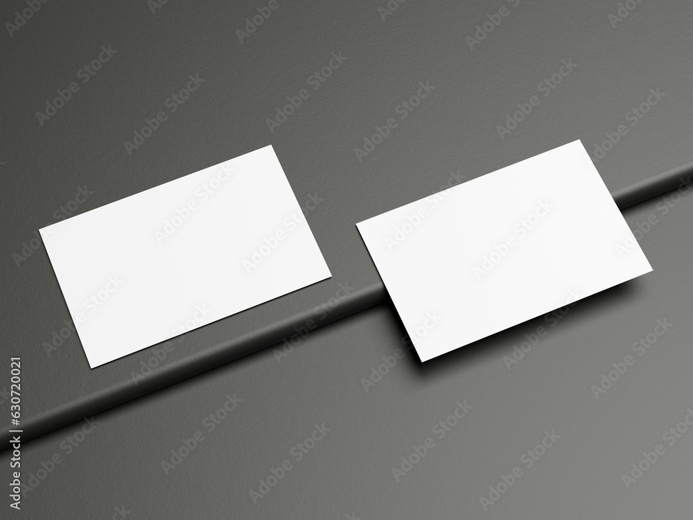 Business card on black background Business card on black background