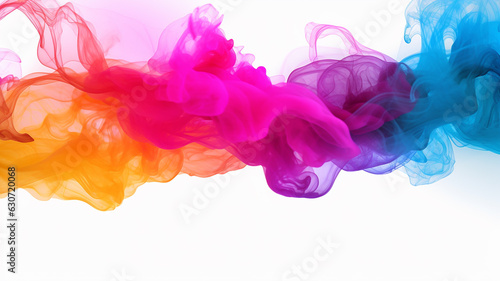 Colored smoke explosion. Abstract closeup smoke on backdrop. Colorful explode.
