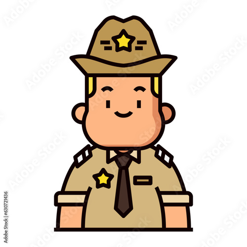 cartoon policeman character