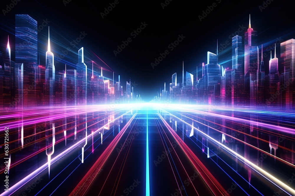 abstract futuristic background with pink blue glowing neon moving high speed wave lines and bokeh lights. Data transfer concept Fantastic wallpaper abstract futuristic background with pink blue glowing neon moving high speed wave lines and bokeh lights. Data transfer concept Fantastic wallpaper