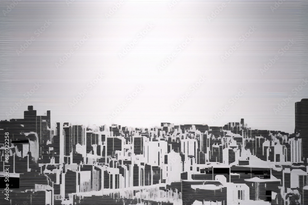 Naklejka premium Abstract black and white city building background.