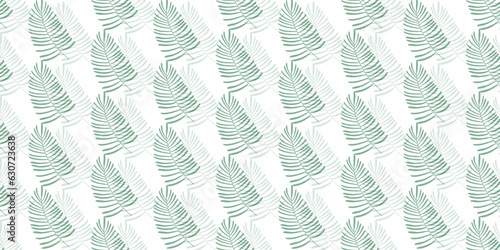 Seamless vector pattern of fern leaves in pastel colors. Printing on wallpaper and fabric.