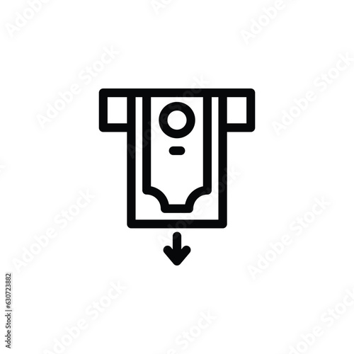 Money Withdrawal - Business Related Icon - Thin line, Outline - EPS Vector