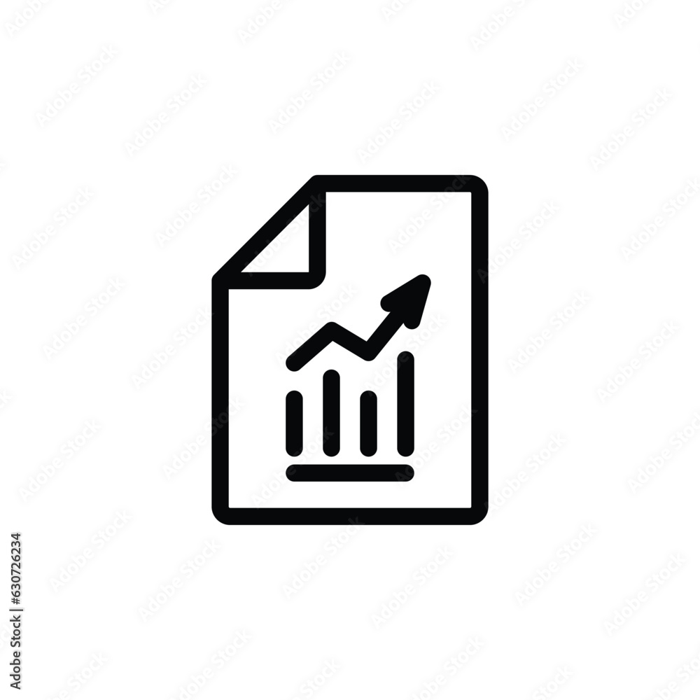 Statistics Report - Business Related Icon - Thin line, Outline - EPS Vector Statistics Report - Business Related Icon - Thin line, Outline - EPS Vector