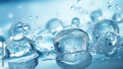 Wallpaper Mural Soft blue abstract fresh background with water drops Torontodigital.ca