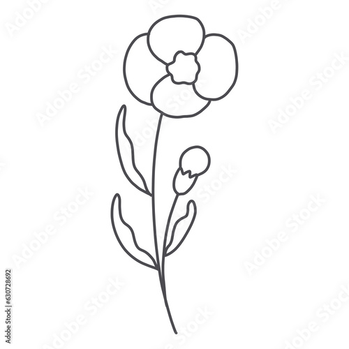 hand drawn flower