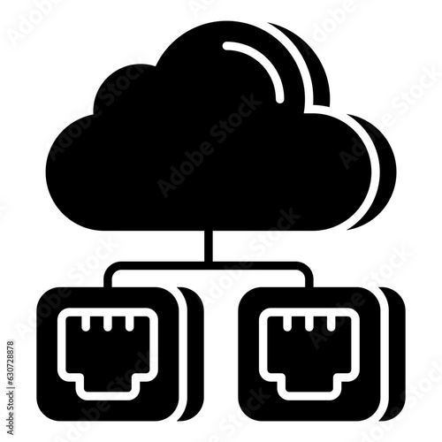Perfect design icon of cloud ports