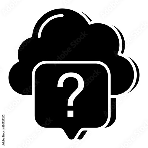 Modern design icon of cloud unknown chat