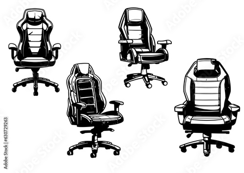 Silla gamer cartoon