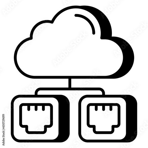 Perfect design icon of cloud ports